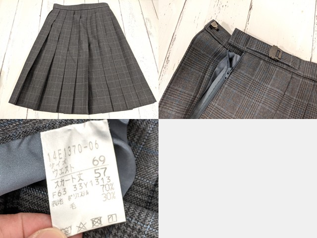 v46 岐阜県 蘇原中学校 ブレザー+冬服スカート+ネクタイ/yt3972【9KXE】