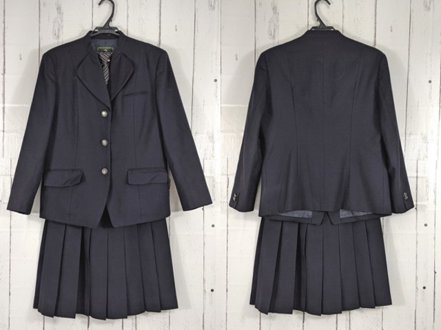 Z60 京都府 京都文教高校 冬服セーラー服+冬服スカート/yt4410【8JEF】