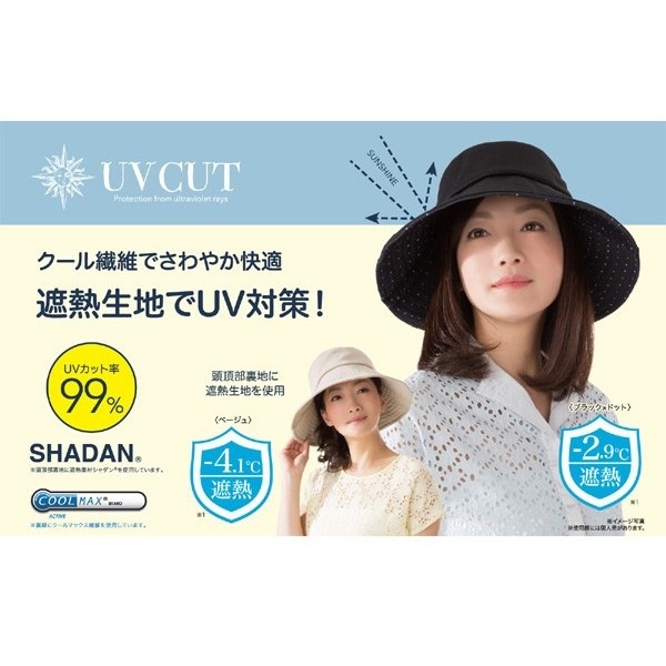 【新品】最終値下げ！！　ルヴィ　日焼け止め　4個セット 遮熱 折りたためる クール 日よけ 帽子 99% UVカット ブラック