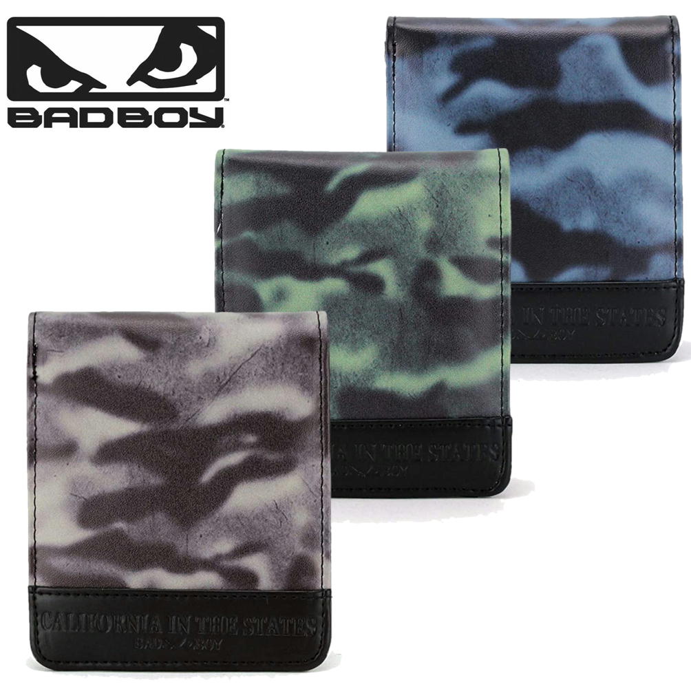 BADBOY カモフラウォレット バッドボーイ 二つ折り財布 2942 迷彩柄 