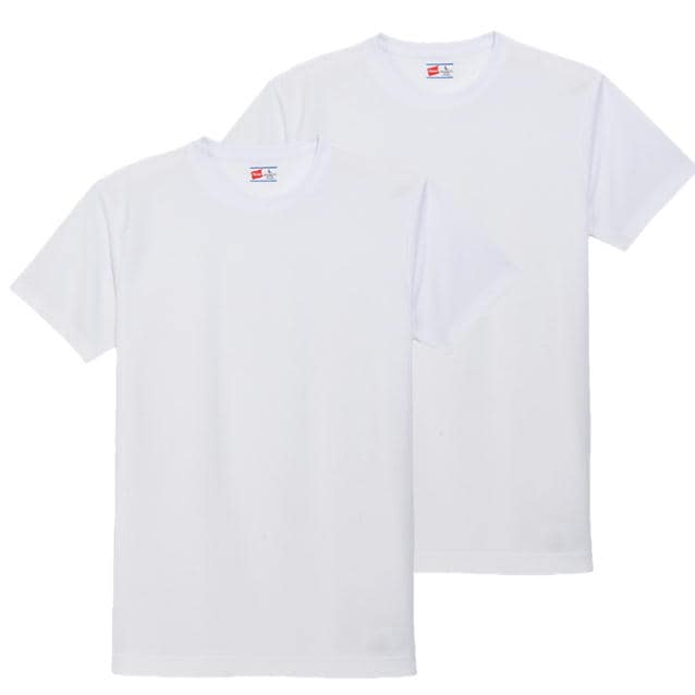 ヘインズ ジュニア クルーネック 子供 Tシャツ 2枚組 吸汗速乾 キッズ ボーイ 丸首 半袖 部活魂 HM1-G701 Hanes スポーツTシャツ