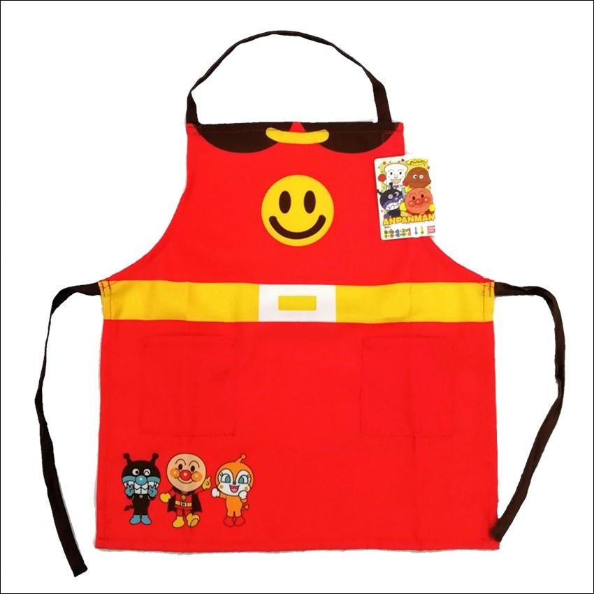 なりきりアンパンマン キャラクター 子供用 エプロン 110cm  キッズ 幼稚園 保育園 餅つき 料理 こども 日本製 2920-01
