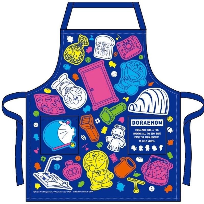ドラえもん  キャラクター 子供用 エプロン 110cm  キッズ 幼稚園 保育園 餅つき 料理 こども No.02820-18