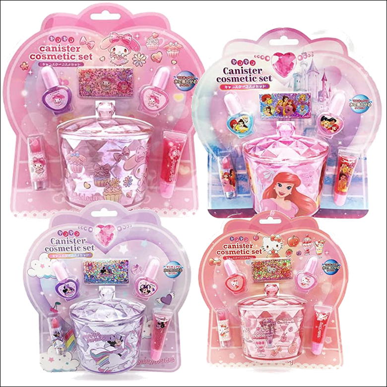 キラキラ キャニスター コスメセット ディズニー プリンセス