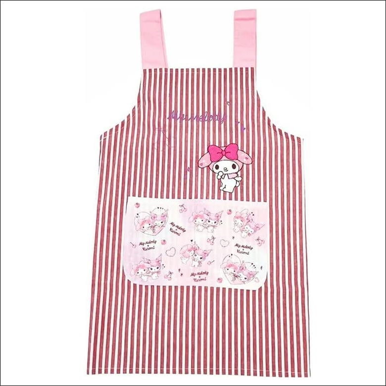 マイメロディ エプロン サンリオ キャラクター アップリケ付き 女の子