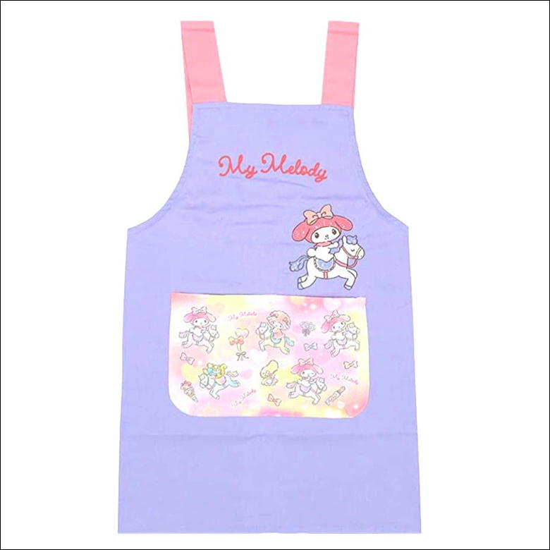 マイメロディ エプロン サンリオ キャラクター アップリケ付き 女の子
