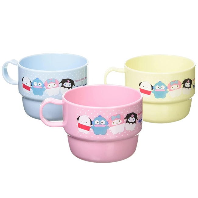 コップ3個セット サンリオ キャラクター OSK ぽてたん 食洗機対応 抗菌