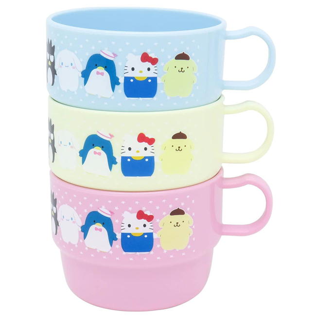 コップ3個セット サンリオ キャラクター OSK ぽてたん 食洗機対応 抗菌