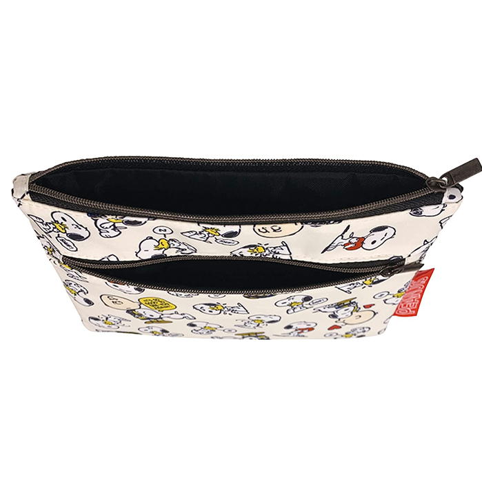 スヌーピー 2段 ポーチ ピーナッツ フラットポーチ 化粧ポーチ アイ