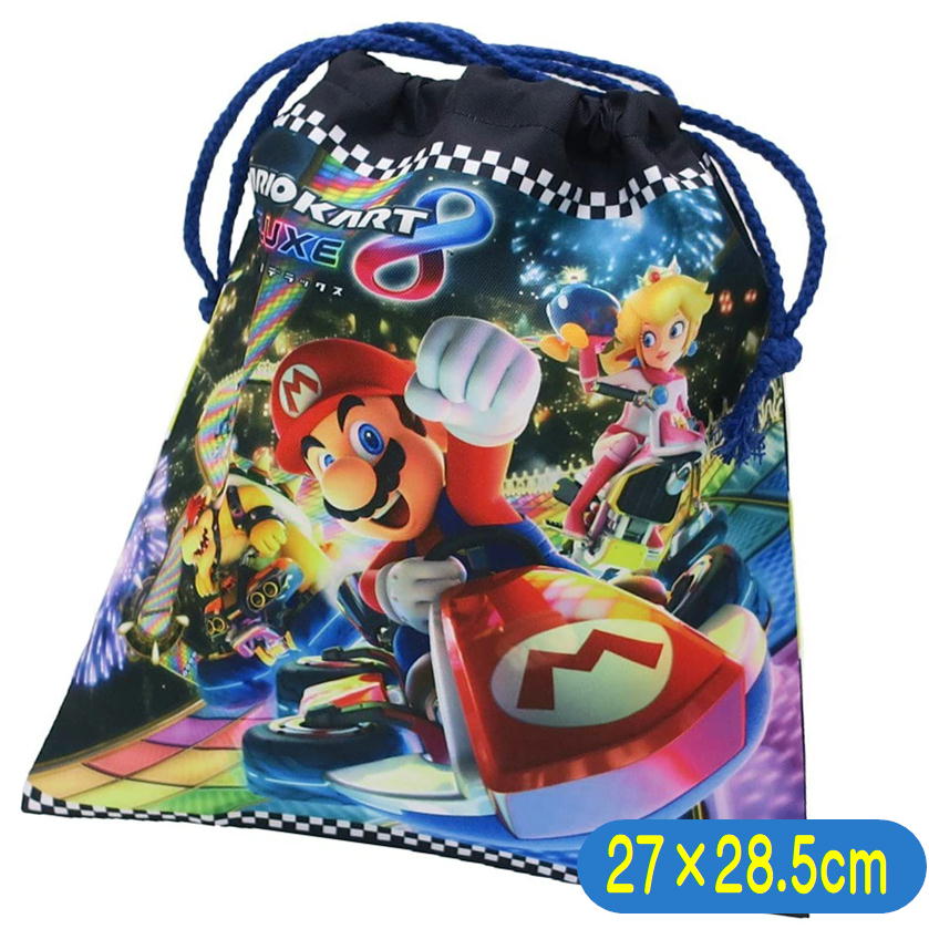 スーパーマリオ 巾着 Mサイズ MBS-488 マリオカート8 デラックス