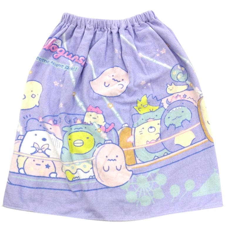 ラップタオル すみっコぐらし 巻きタオル サンエックス キャラクター プールタオル 60cm丈 プールスカートタオル SG215PS