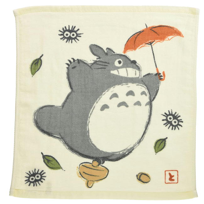 となりのトトロ ガーゼ ウォッシュタオル 飛び立つトトロ ハンドタオル