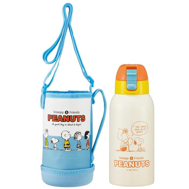 ステンレスボトル KSTCH6 スヌーピー ツートンカラー カバー付き