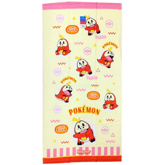 ポケモン ドデカタオル おやつカンパニー おきがえピカチュウ バスタオル ONEDERワンダ】ポケットモンスター ピカチュウ 純綿キッズタオル