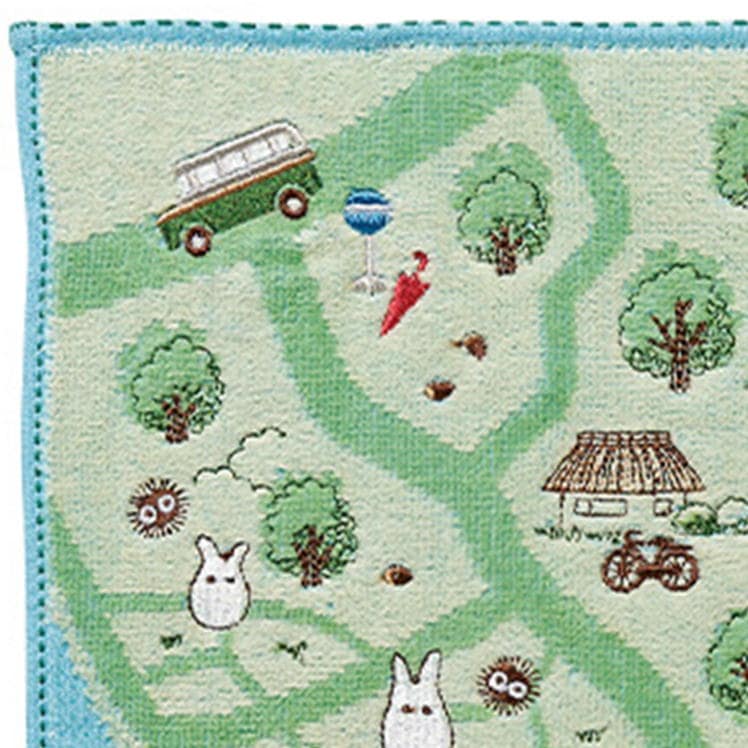 となりのトトロ タオルハンカチ お散歩地図 丸眞 25×25cm スタジオジブリ グッズ キャラクター タオル ミニタオル