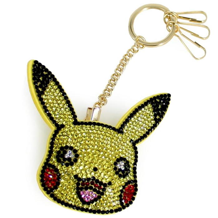ポケモン バッグクリップ マスコット ラインストーン ピカチュウ