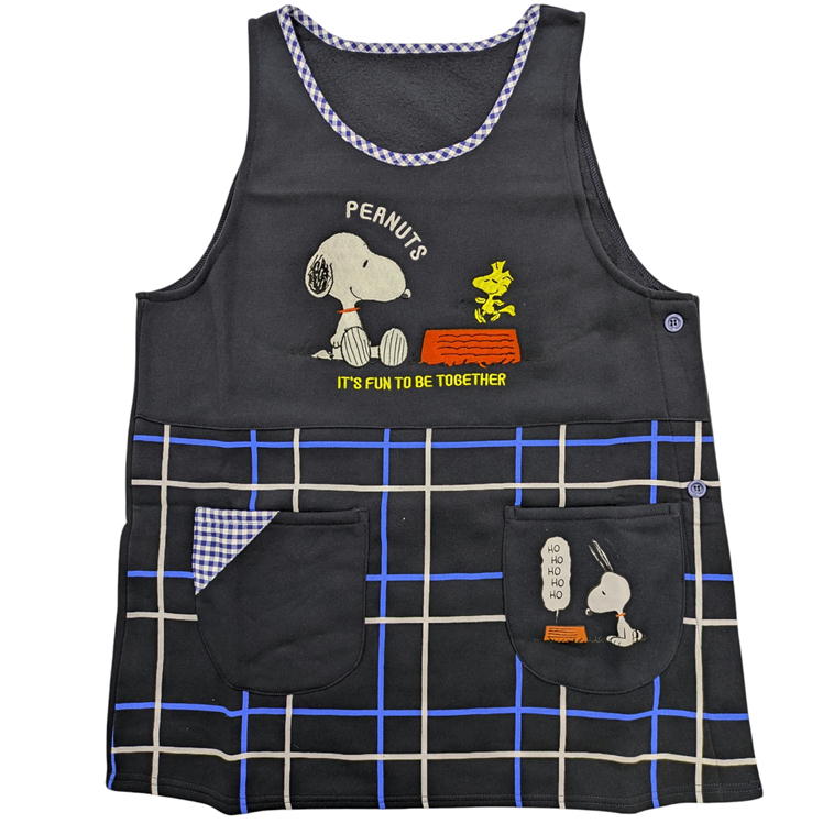 エプロン スヌーピー 344853 美竹 裏起毛 snoopy キャラクター