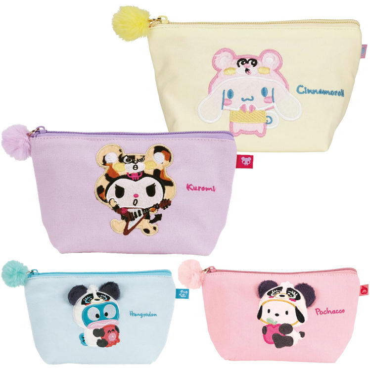 フラット ポーチ サンリオ キャラクター かぶりもの スケーター ZFP1