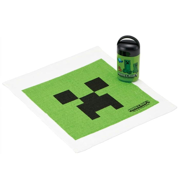 おしぼりセット マインクラフト OA5AG スケーター マイクラ キャラクター ケース付 おしぼり タオル 遠足 抗菌