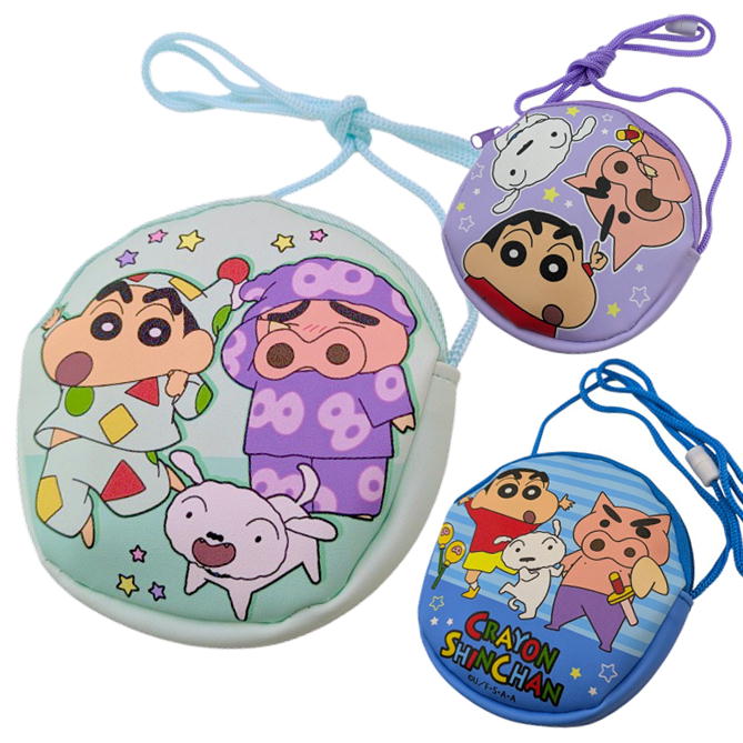 クレヨンしんちゃん ネック パース 小物入れ 財布 丸形 キャラクター