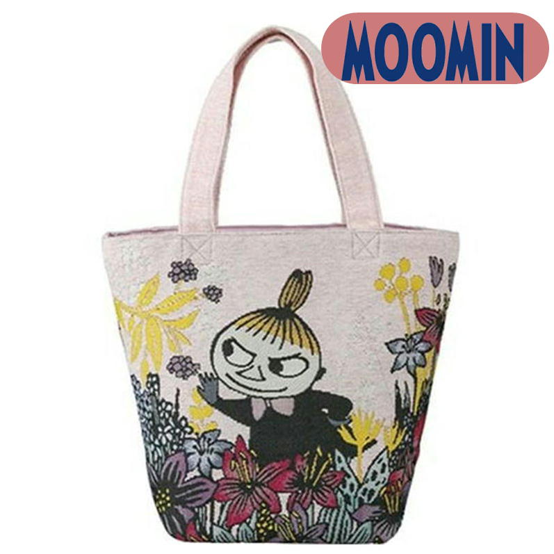 トートバッグ ムーミン リトルミイ パープルシャワー ミニバッグ 丸眞 ゴブラン織り 手提げバッグ MOOMIN キャラクター グッズ 北欧 おしゃれ