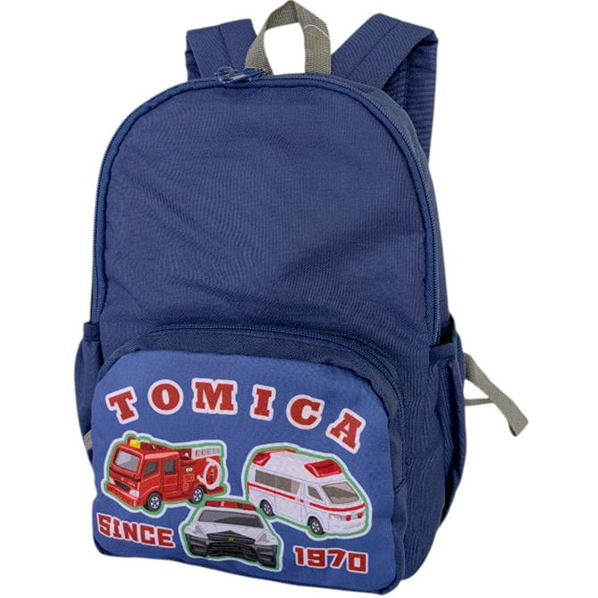 トミカ リュック マルヨシ DTM4-3980 TOMICA レスキュー パトロール 乗り物 車 リフレクター付き 子供 キッズ キャラクター リュックサック ネイビー