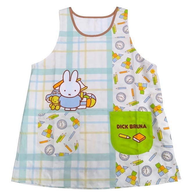 エプロン ミッフィー miffy キャラクター うさぎ サイドボタン かぶりエプロン グレイス 保育士 おしゃれ かわいい 美竹 353312