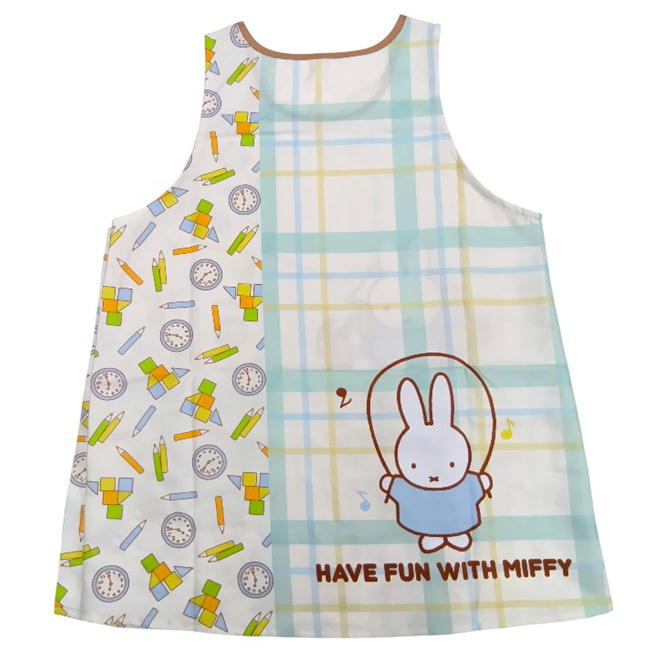 エプロン ミッフィー miffy キャラクター うさぎ サイドボタン かぶりエプロン グレイス 保育士 おしゃれ かわいい 美竹 353312