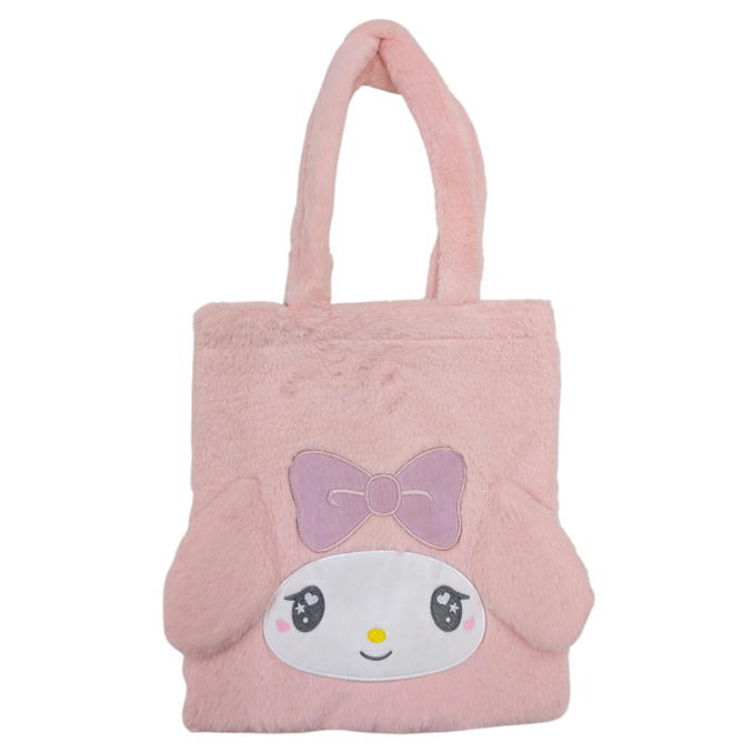 トートバッグ サンリオ キャラクター うるふわ ファー 手提げ クロミ