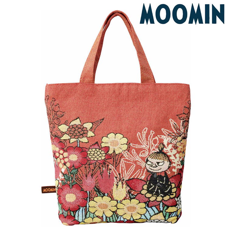 トートバッグ ムーミン リトルミイ 花と一緒に 丸眞 ゴブラン織り 手提げバッグ MOOMIN キャラクター グッズ 北欧 おしゃれ