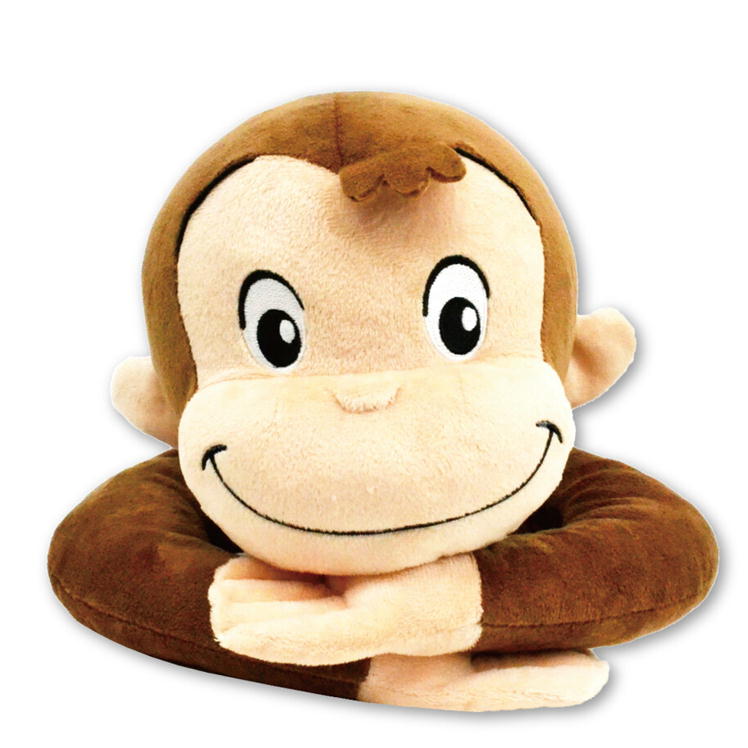 おさるのジョージ 寝そべり ぬいぐるみ 抱き枕 大きい ジョージ キャラクター グッズ アニマル サル 12373 山二 マスコット ライセンス商品