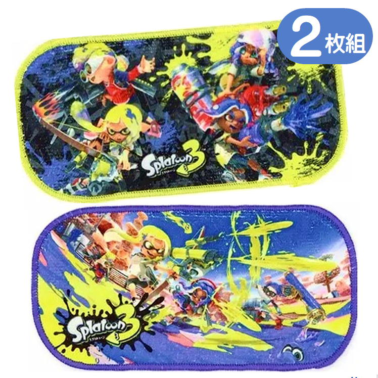 ポケットタオル スプラトゥーン３ SPT-1031 2枚セット 任天堂 ゲーム ミニタオル ハンカチ キャラクタータオルプチタオル
