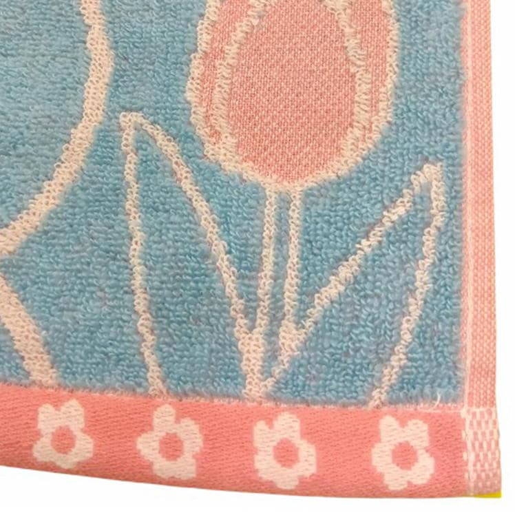 ミッフィー フェイスタオル miffy ミッフィーとお花畑 丸眞 34×80cm 絵本 キャラクター グッズ ロングタオル 無撚糸 パイルジャカード