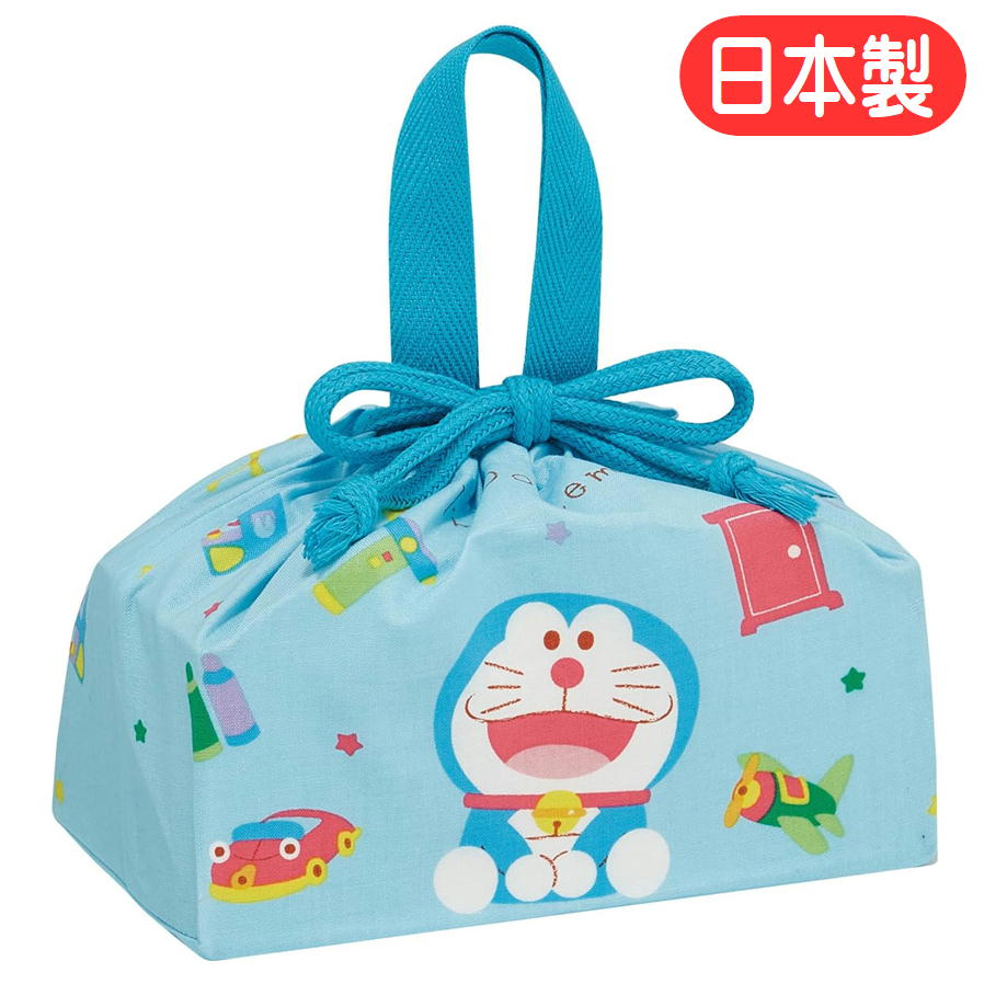 スケーター ランチ巾着 ドラえもん ギンガム 日本製 お弁当袋 キャラクター お弁当袋 巾着袋 ランチ袋 子供 男の子 女の子 保育園 幼稚園 小学生