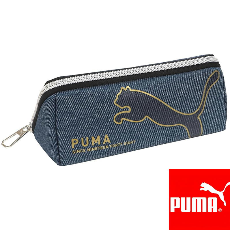 puma トライトレーペンケース クツワ ペンケース プーマ PM406BL 筆箱 シンプル コンパクト 大容量 学生 ペンポーチ 文房具