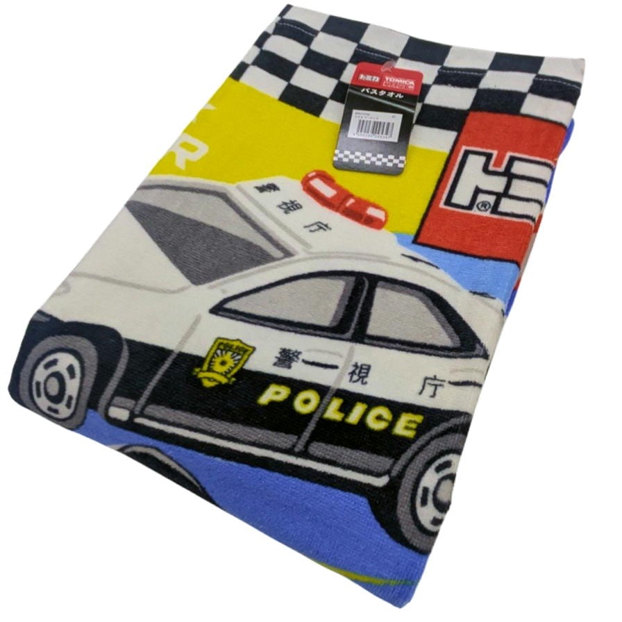 トミカ バスタオル マーチング 救急車両 キャラクター タオル 林タオル 約60×120cm BP513700 消防車 パトカー 救急車