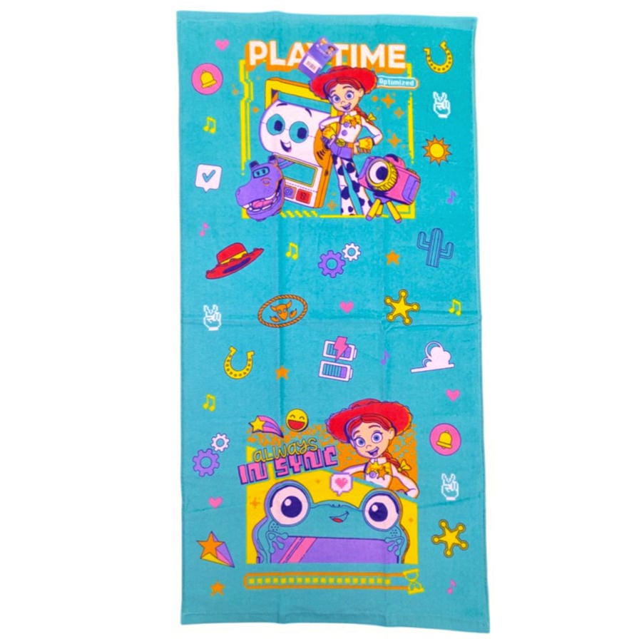 バスタオル トイストーリー5 プレイタイム ディズニー ピクサー 林タオル キャラクター グッズ 60×120cm 綿100% ウッディ バズ 子供