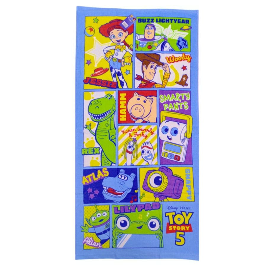 バスタオル トイストーリー5 コミカル ディズニー ピクサー 林タオル キャラクター グッズ 60×120cm 綿100% ウッディ バズ 子供