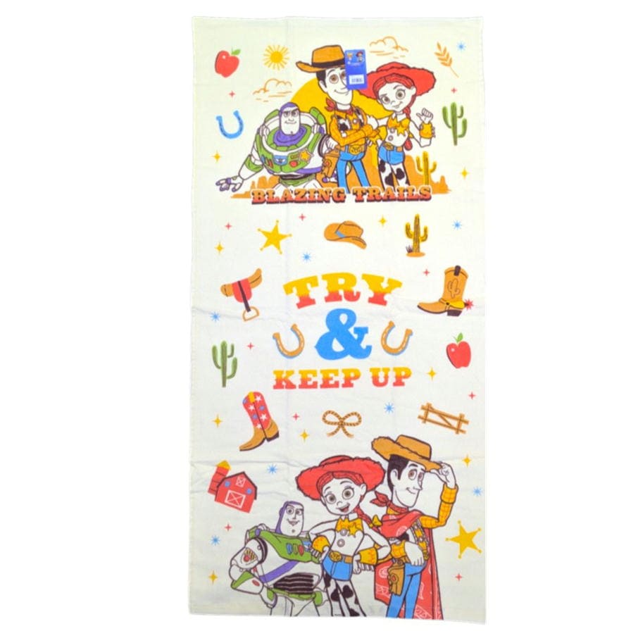 バスタオル トイストーリー5 トライ ディズニー ピクサー 林タオル キャラクター グッズ 60×120cm 綿100% ウッディ バズ 子供
