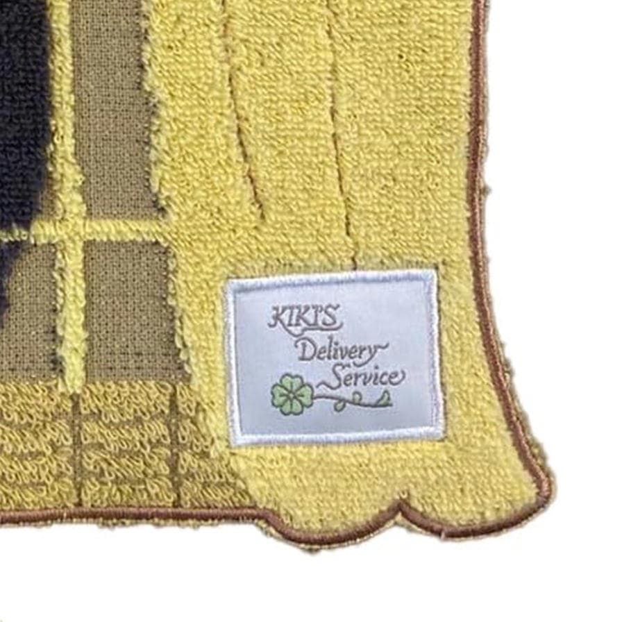 ミニタオル 魔女の宅急便 ジジ 鳥かご ジブリ 丸眞 25×25cm 綿100% 抗菌防臭加工 ループ付き ハンドタオル ハンカチ キャラクター