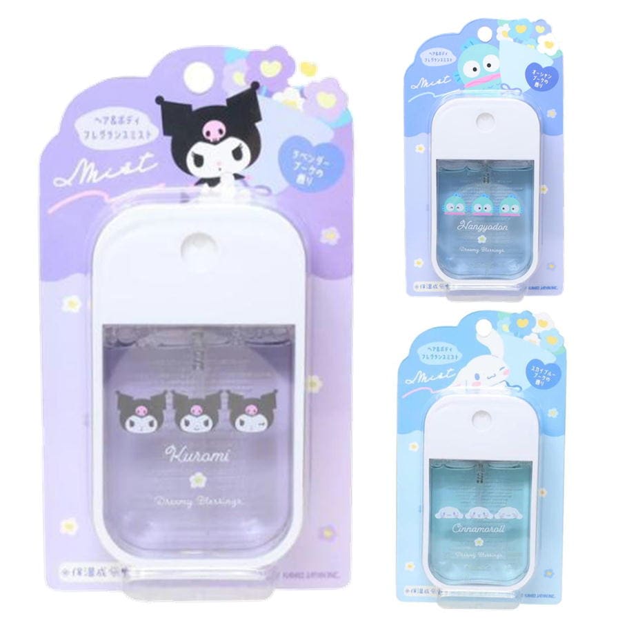 ヘアミスト ボディミスト サンリオ フレグランスミスト 40ml シナモロール ハンギョドン クロミ キャラクター グッズ 香水 保湿スプレー かわいい