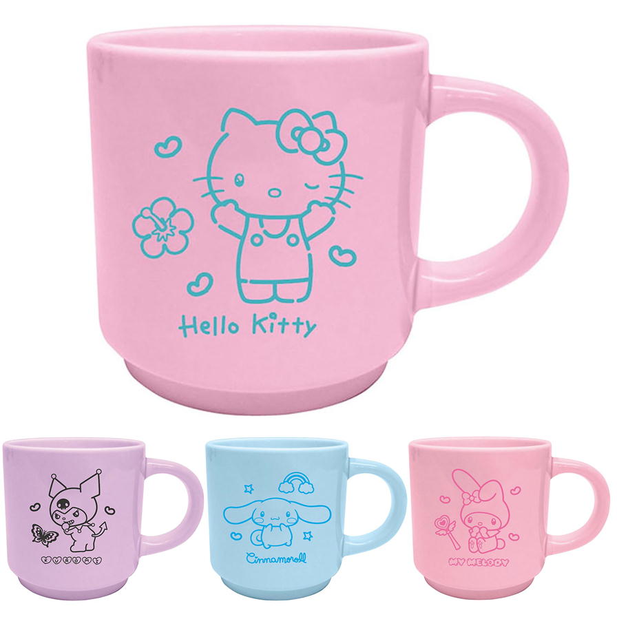 マグカップ サンリオ 胸キュンメモリーズ 340ml 陶器 コップ ハローキティ マイメロディ シナモロール クロミ ケイカンパニー SAM-MG キャラクター