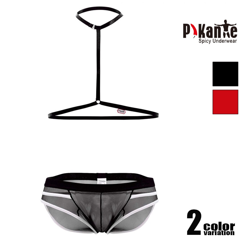 Pikante/ԥ Hot Harness Briefs ɳϡͥå Ʃ 롼 å 饤 ӥ˥֥꡼ 塡󥺡ѥġ