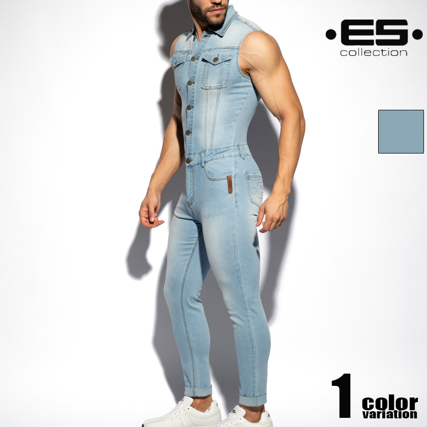 EScollection/�������������쥯����� URBAN DENIM JUMPSUIT PANTS �����ץ����� �ǥ˥� �岼���η� ���󥰥ѥ��   �����륤���� µ�ʤ� �Ρ����꡼�� ����ӥͥ��� ���С������� ���С������륺 ��󡦥����� �����ظ���