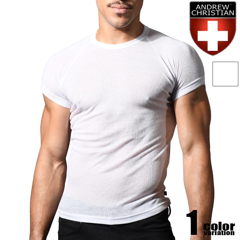 AndrewChristian/����ɥ�塼���ꥹ����� Naked Truth Capsule See-Through Beater Tee T�����Ⱦµ ��� �ե��å���� �ȥåץ� Ʃ��