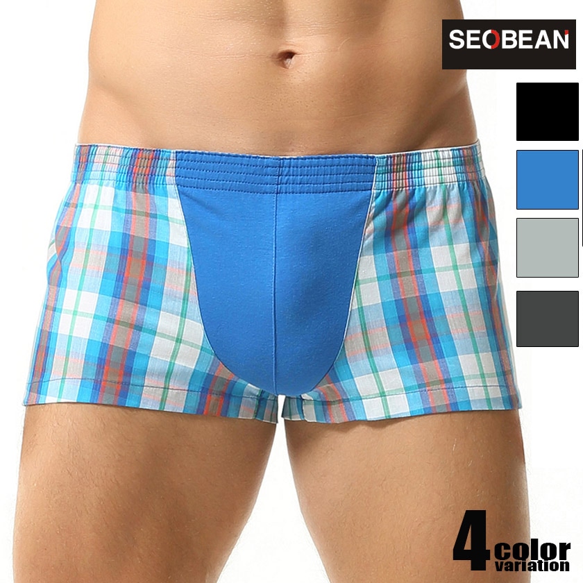 SEOBEAN/���ӥ� ����������ɥȥ�󥯥���Hybrid Tartan Check Trunks 250506 �����å�����������������å� ���åȥ�100% �������塡��󥺡��ѥ��