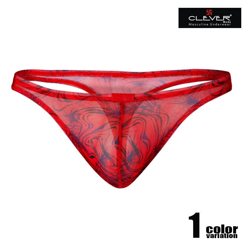 ���T�Хå� CLEVER/����С� CALIPSO THONG Red Ʃ�� �������롼 ��å��� �������� �������� ��� �ѥ�� T�Хå� �����饤�� Ω��˥��