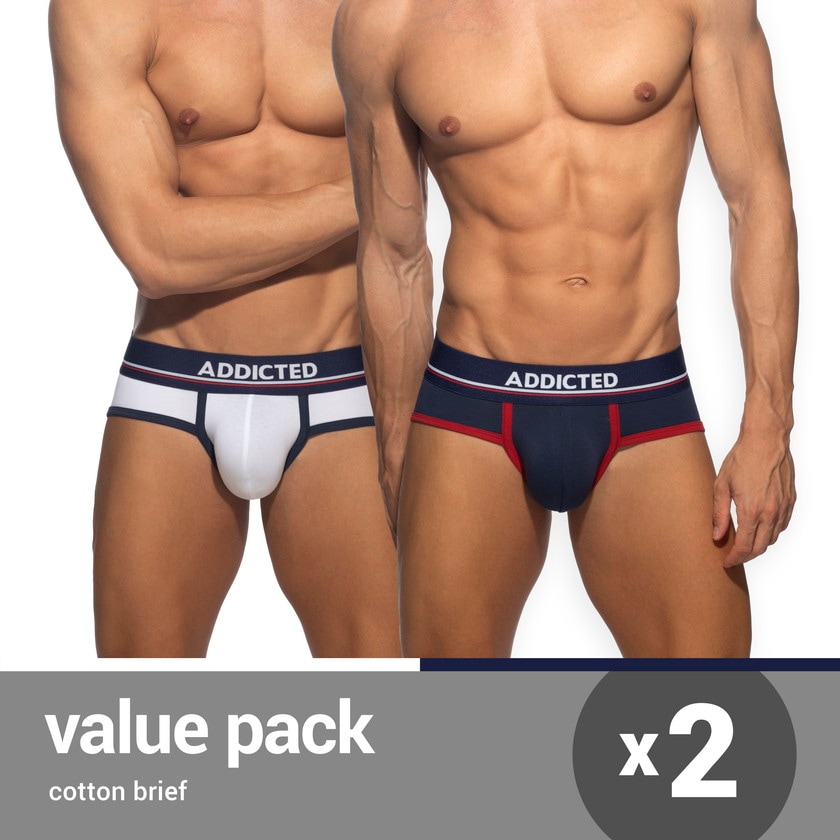 ��󥺥ӥ��� �֥꡼�� ADDICTED/���ǥ����ƥ��å� COTTON BRIEF 2 PACK ���åȥ� ��󥺥ӥ��� �ǥ��꡼����ʡ����̥ե���� �ե�Хå� 2�祻�å� �ޤȤ��㤤