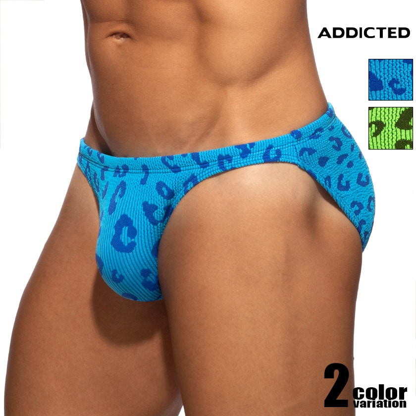 ADDICTED/���ǥ����ƥ��å� FANTASY LEOPARD SWIM BIKINI BRIEF �ҥ祦�� ɿ ���˥ޥ� �����०���� �ӥ��˥֥꡼�շ� ��󥺿��� ����ѥ�� ���ѥ� �������� �ӡ��������� MOLDED �ꥵ�������Ǻ�
