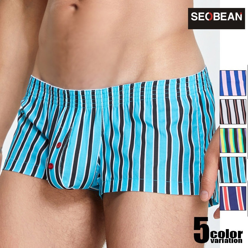SEOBEAN/���ӥ� STRIPED FIT TRUNKS ���ȥ饤���� ���硼�ȥȥ�󥯥� ��å��� �����������åȥ� �� Ω��˥�� �ȥ�󥯥����������塡��󥺡��ѥ�ġ���ä��ꡡ���å��� 